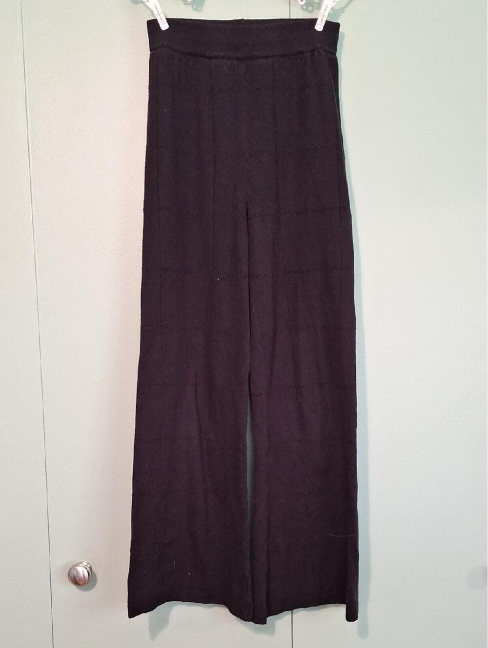 4th And Reckless Black Open Knit Pant Size Xs
